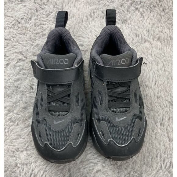 Nike air max 200 triple black toddler sneakers - Picture 2 of 6